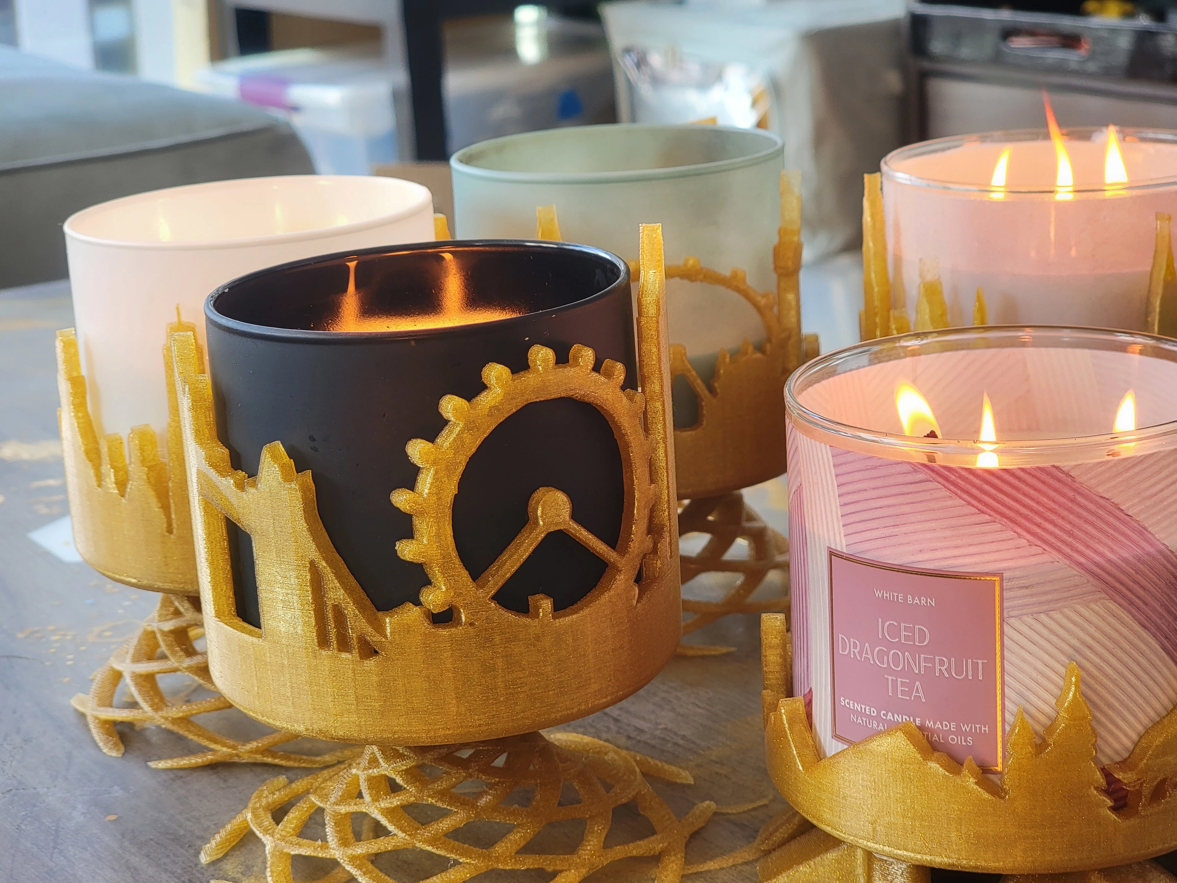 3D Printed London Skyline Candle Holder Stand