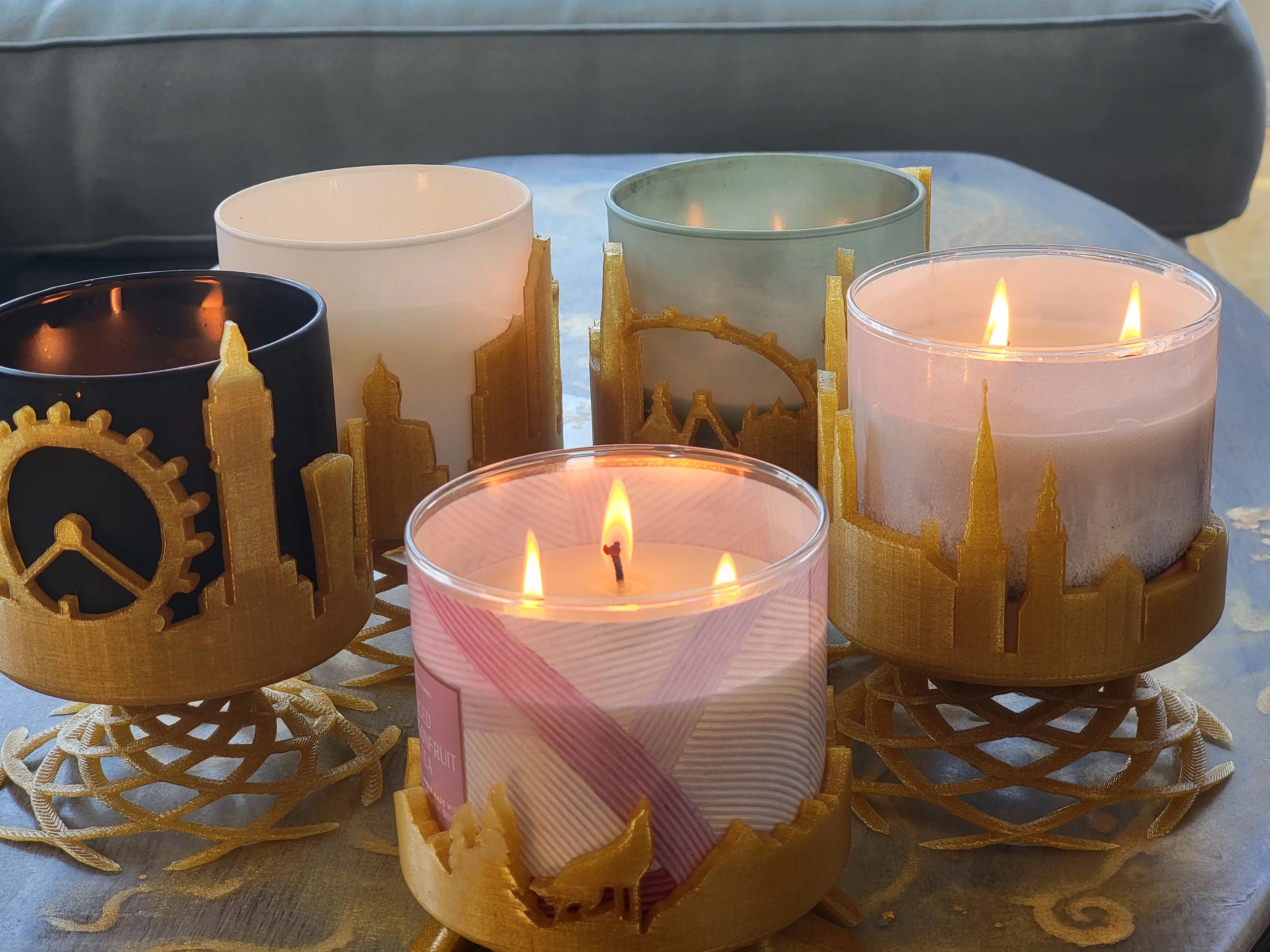 3D Printed London Skyline Candle Holder Stand