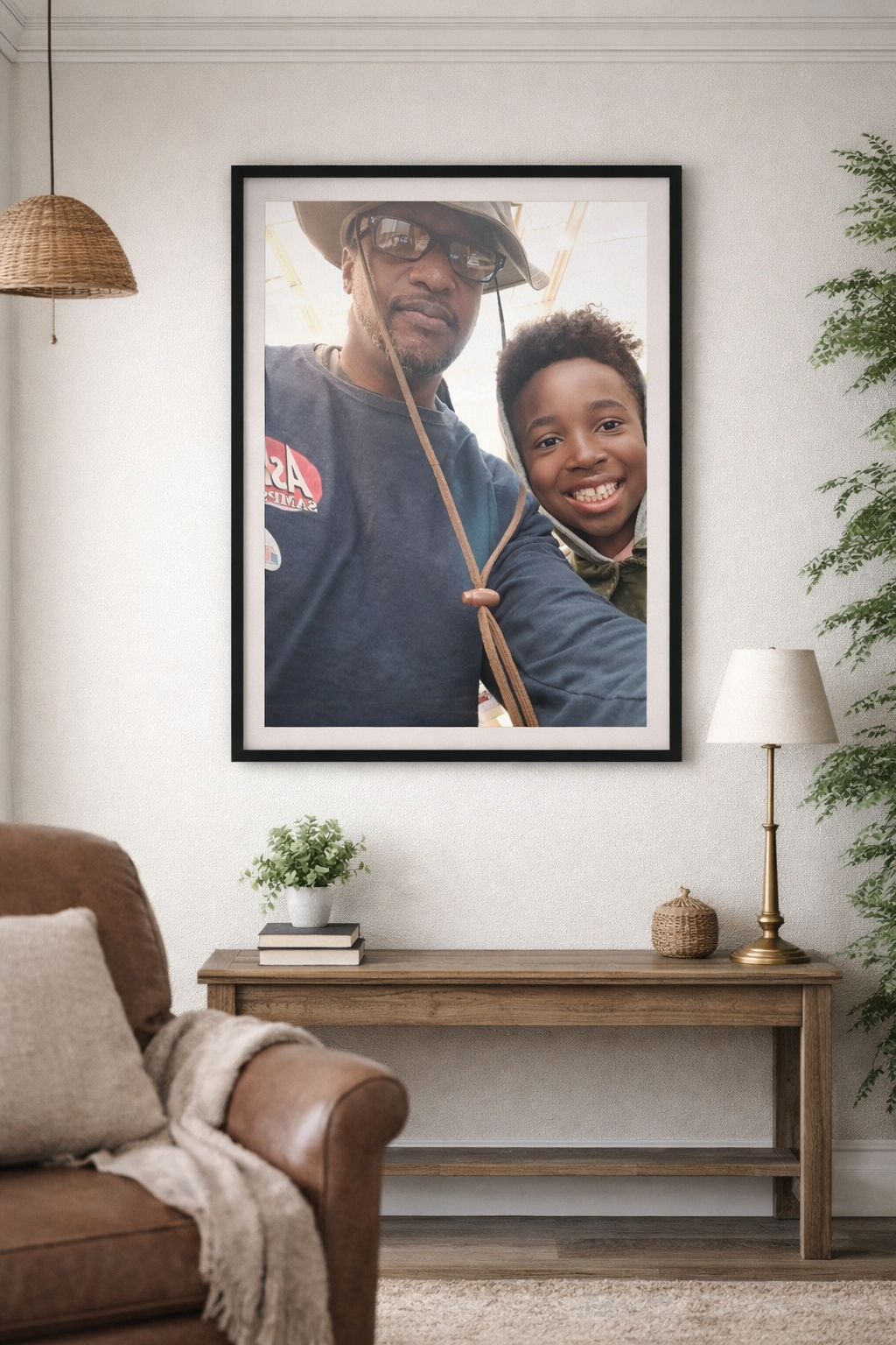 Custom Father & Son Photo Poster – Personalized Family Wall Art