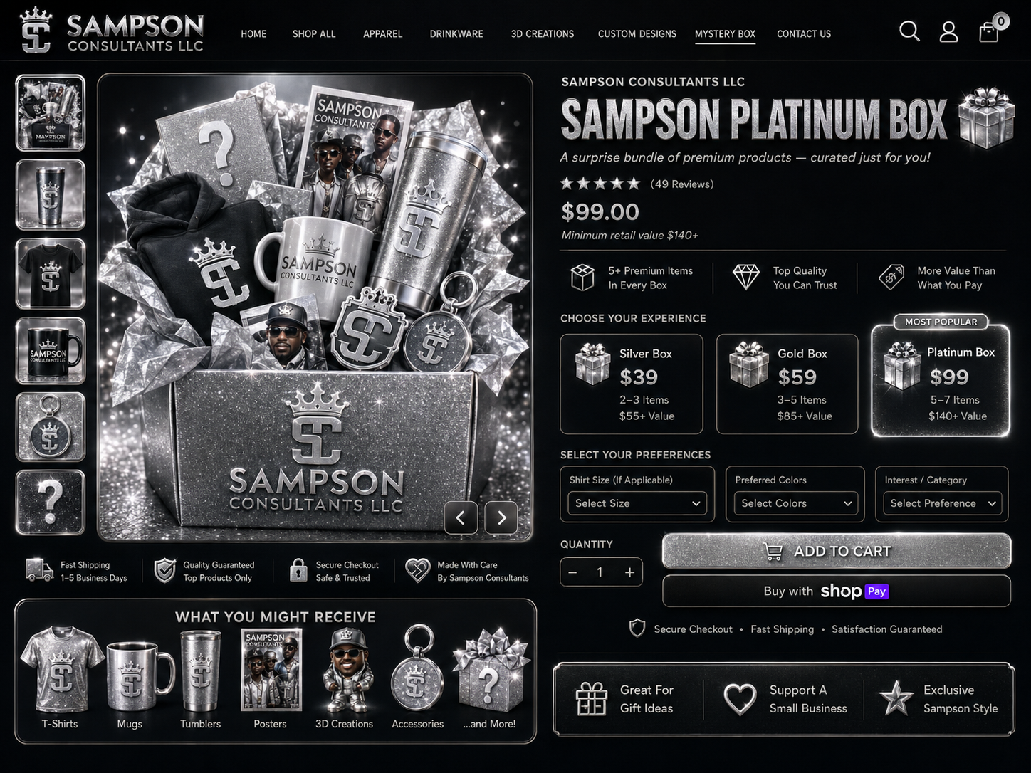 SC Surprise Box $99  PLATINUM