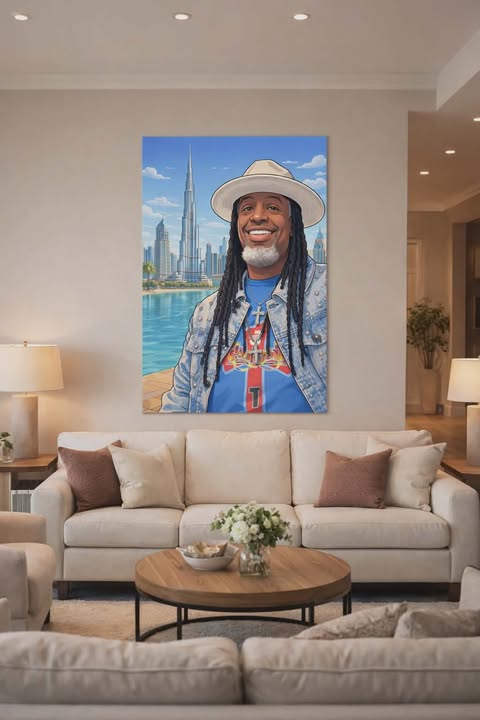 Custom City Skyline Cartoon Portrait Poster