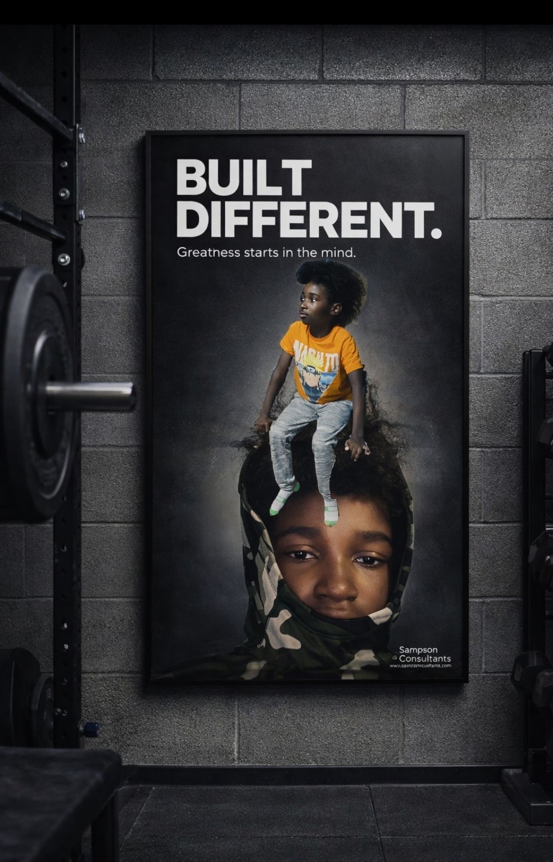Built Different Custom Motivational Photo Poster