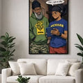 Custom Father & Son Cartoon Portrait Poster