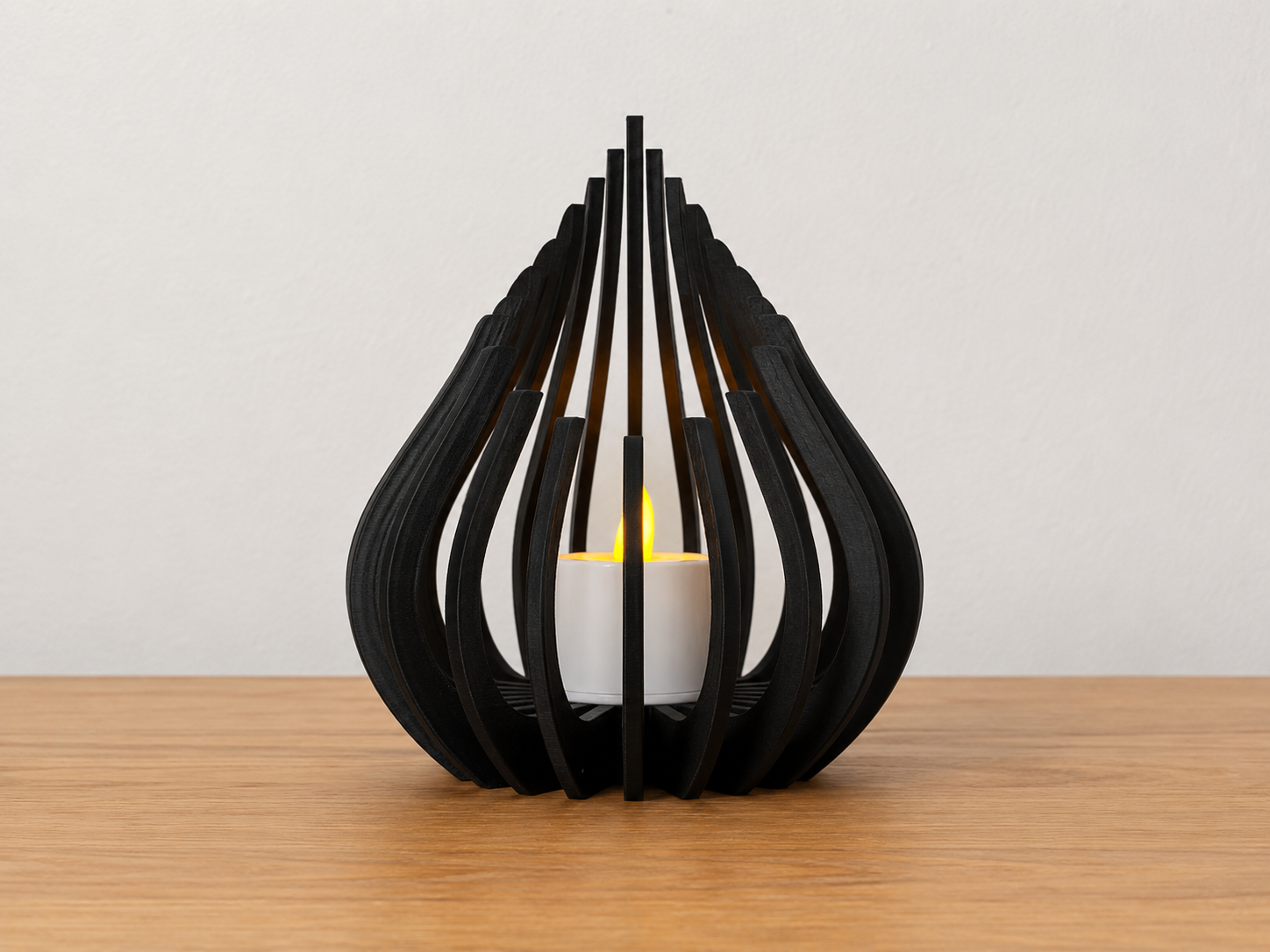 Modern 3D Printed Flame LED Tealight Holder
