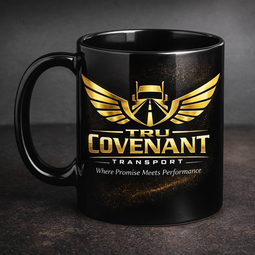 Custom Business Logo Black Ceramic Mug