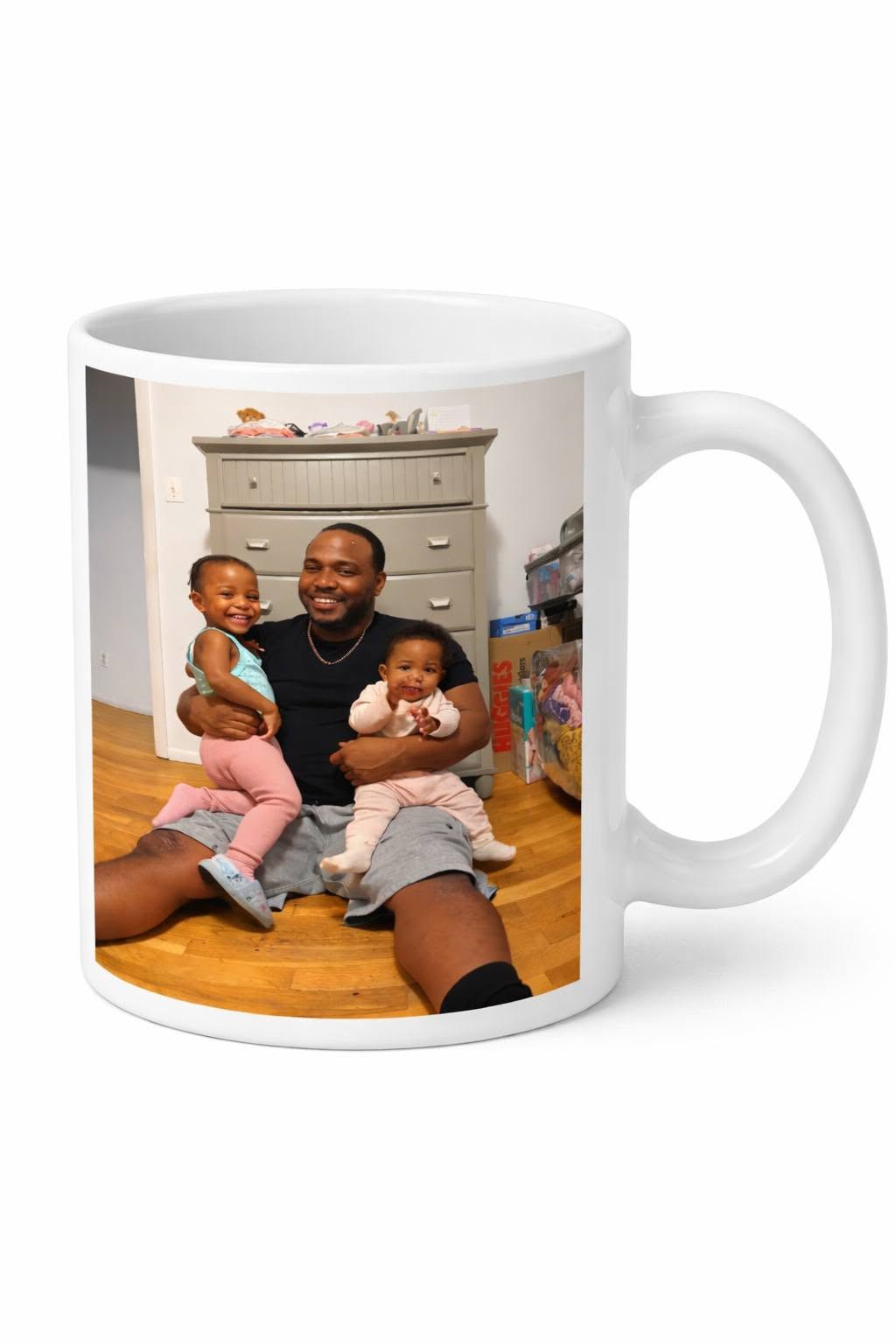 Custom Father and Children Photo Mug
