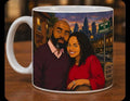 Custom Couple Cartoon Portrait Mug