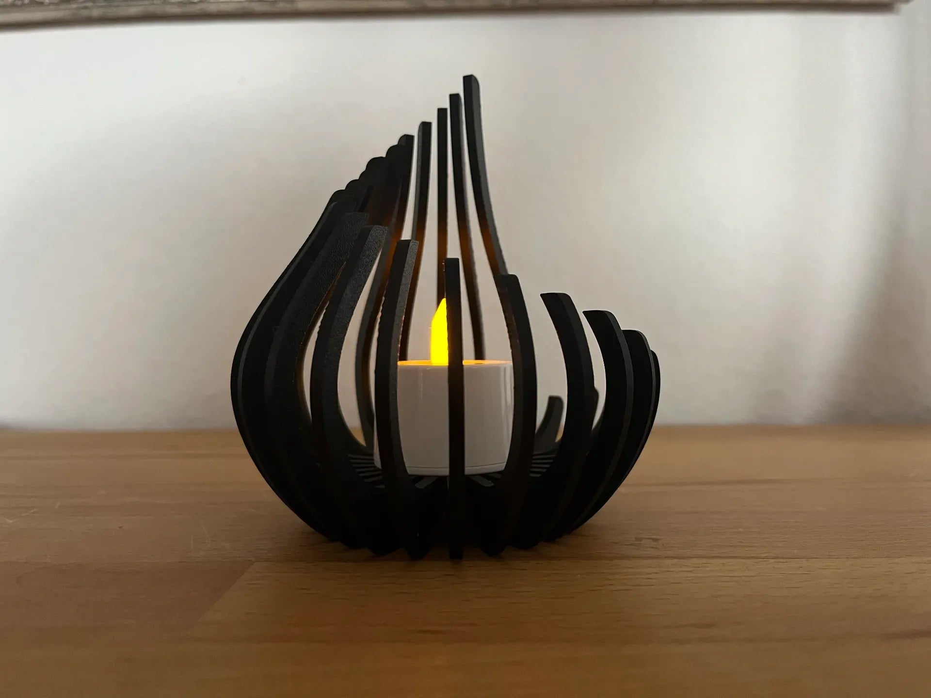 Modern 3D Printed Flame LED Tealight Holder