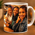 Custom Three-Person Friends & Family Portrait Mug