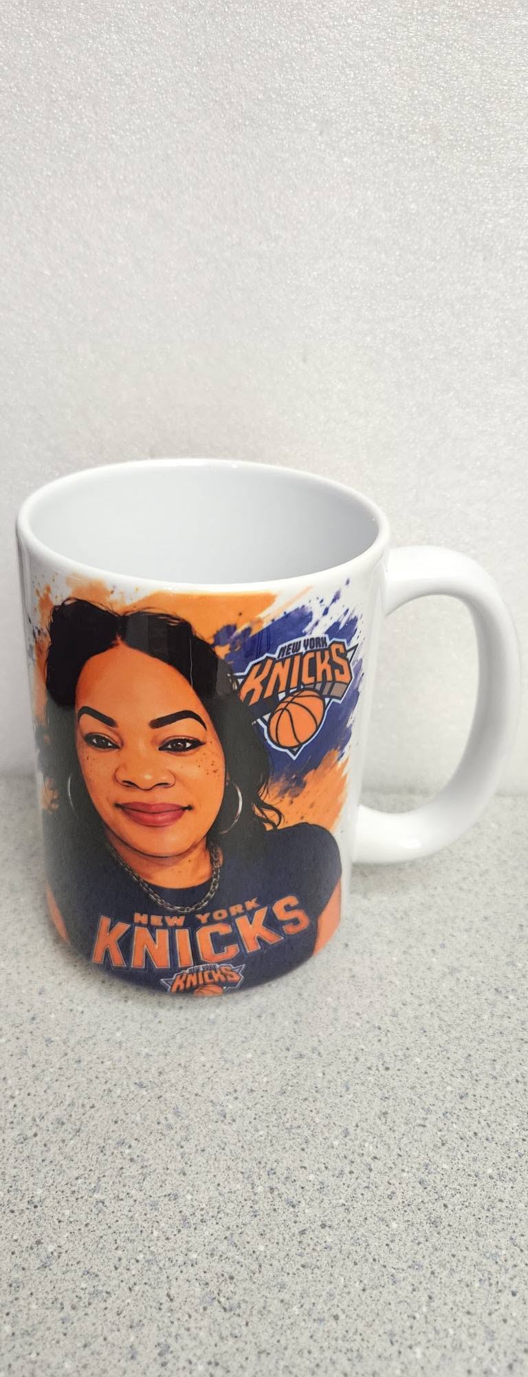 Custom Basketball Fan Portrait 15 oz Ceramic Mug