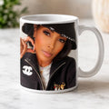 Luxury Fashion Portrait 15 oz Ceramic Mug {custom}