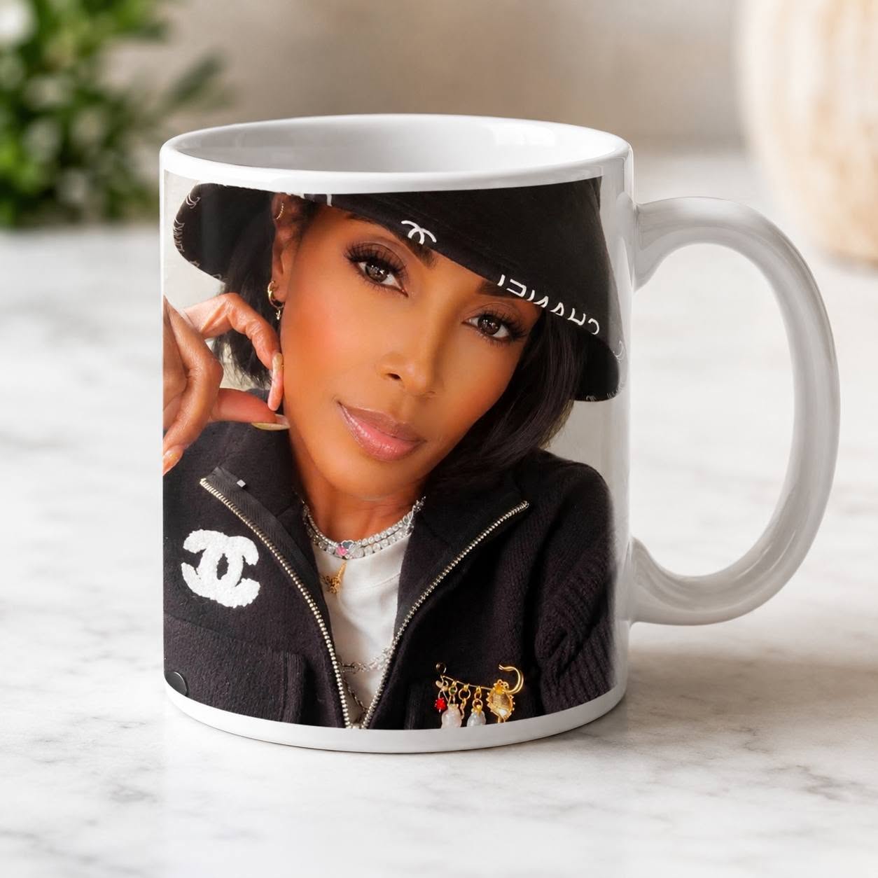 Luxury Fashion Portrait 15 oz Ceramic Mug {custom}