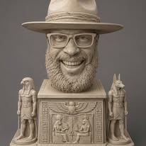 Custom Egyptian-Inspired 3D Portrait Bust – Personalized Royal Legacy Sculpture