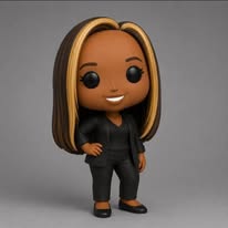 Custom Female Collectible-Style 3D Figurine – Personalized Professional Edition