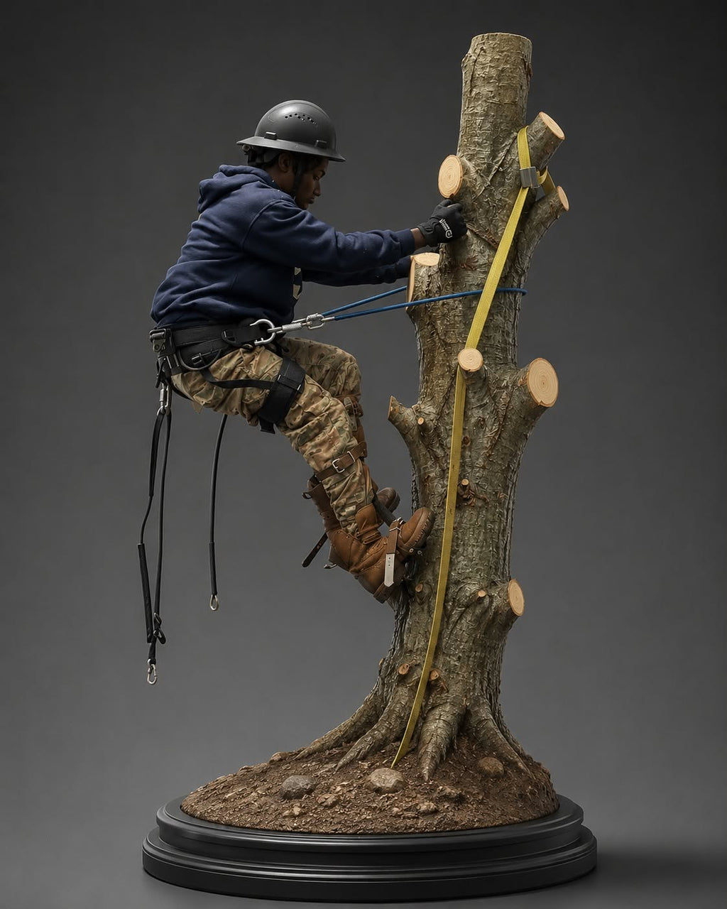 Custom Tree Climber 3D Figurine – Personalized Arborist Sculpture