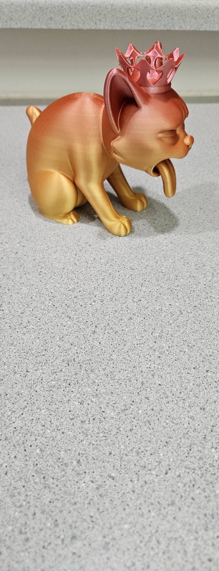 Royal Cat Figurine with Crown