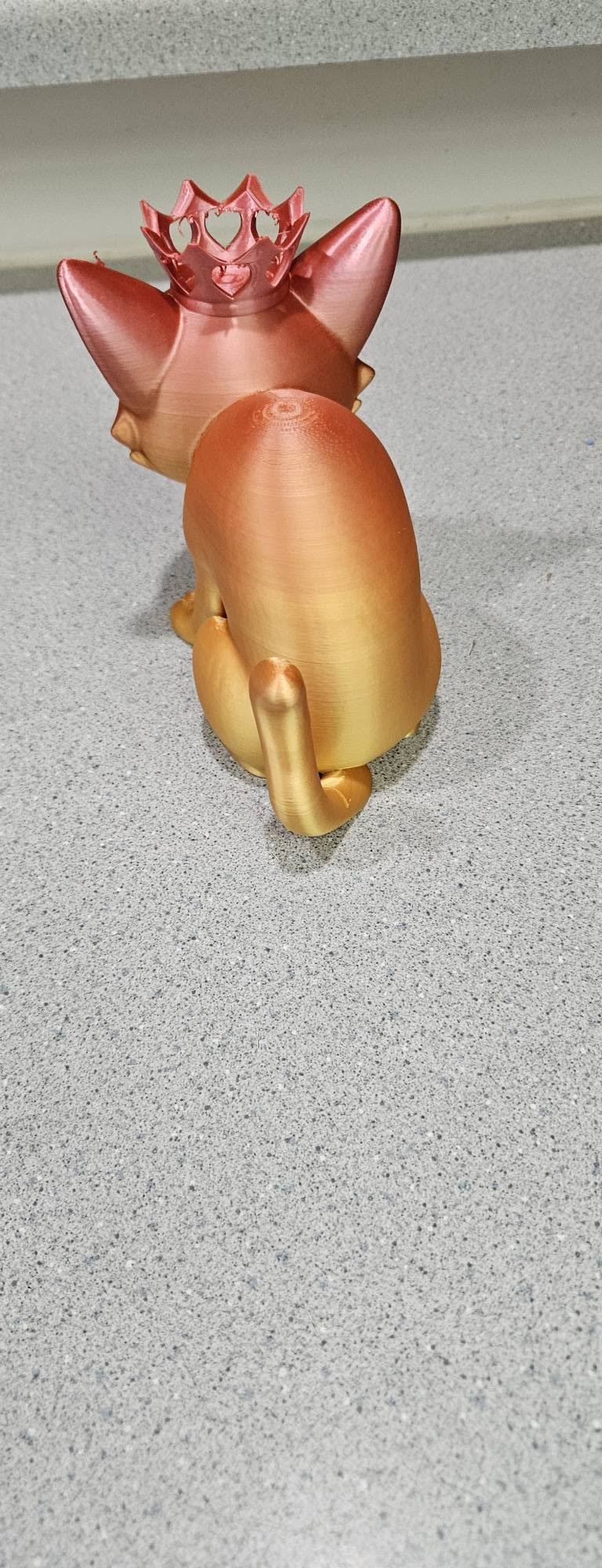 Royal Cat Figurine with Crown