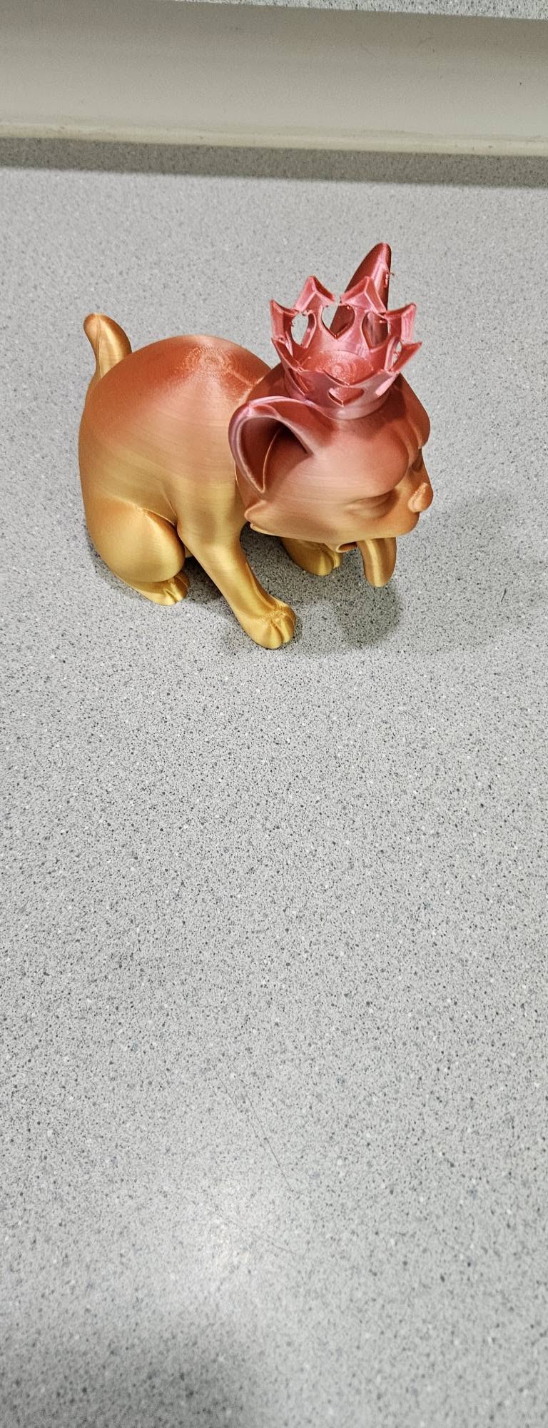 Royal Cat Figurine with Crown