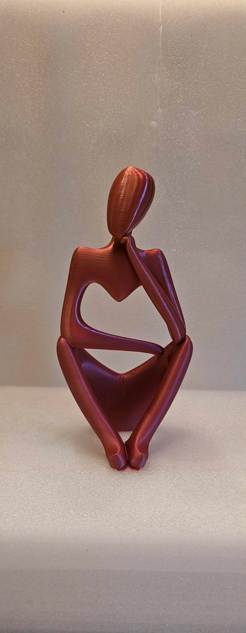 Abstract Thinking Woman 3D Sculpture – Modern Decorative Figurine