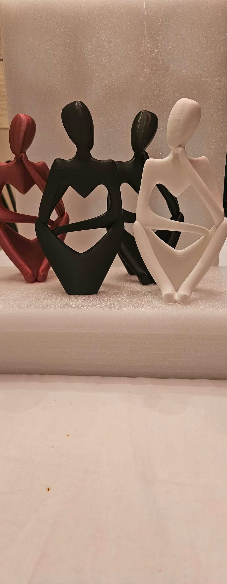 Abstract Thinking Woman 3D Sculpture – Modern Decorative Figurine