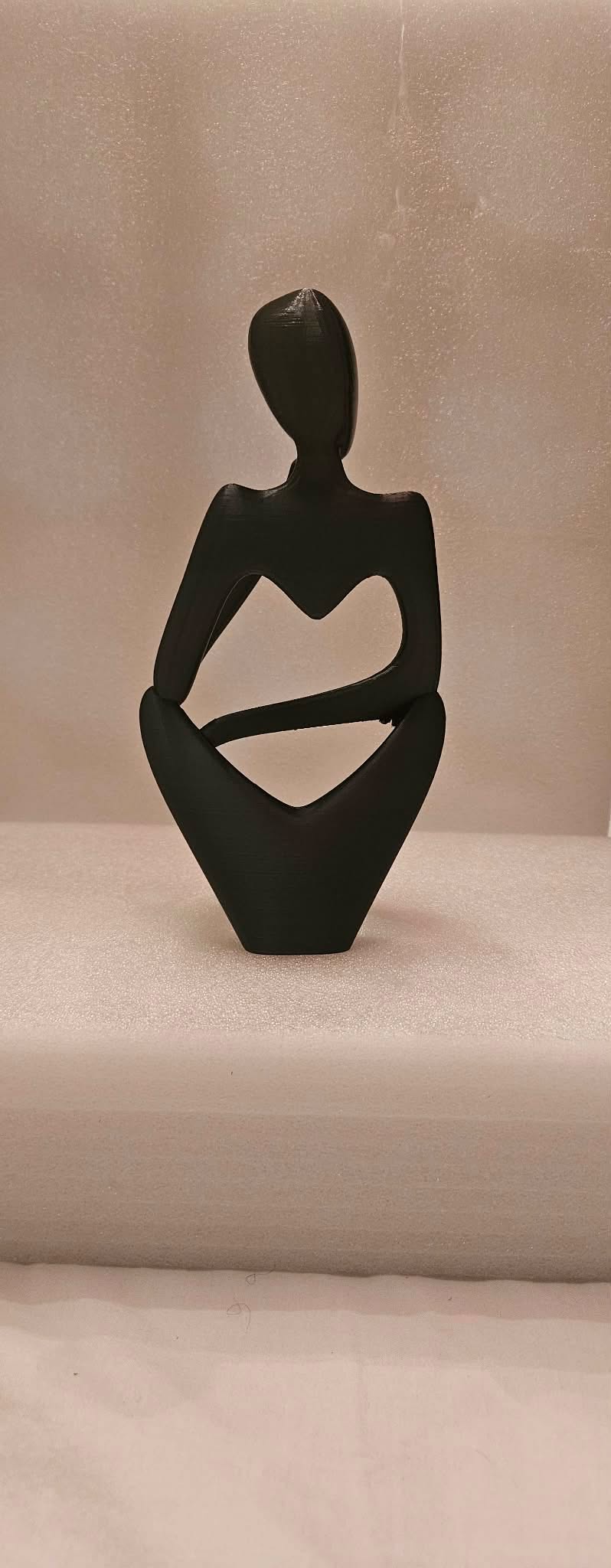 Abstract Thinking Woman 3D Sculpture – Modern Decorative Figurine
