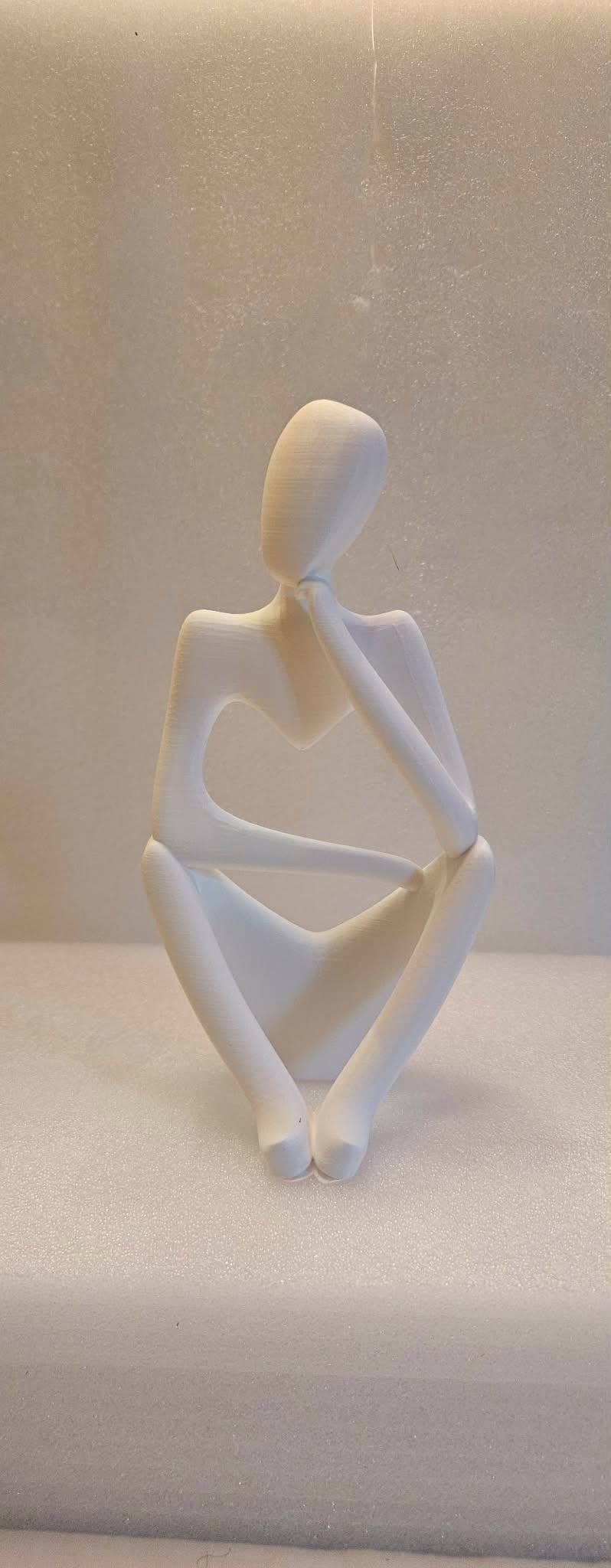 Abstract Thinking Woman 3D Sculpture – Modern Decorative Figurine