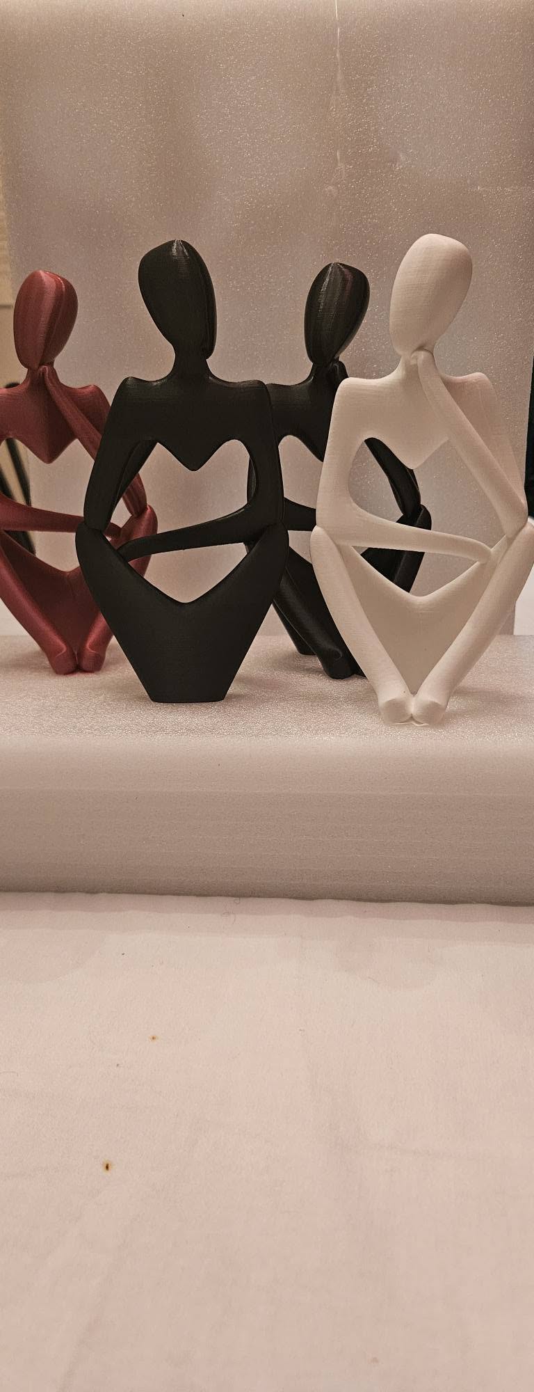 Modern Abstract Seated Woman 3D Sculpture