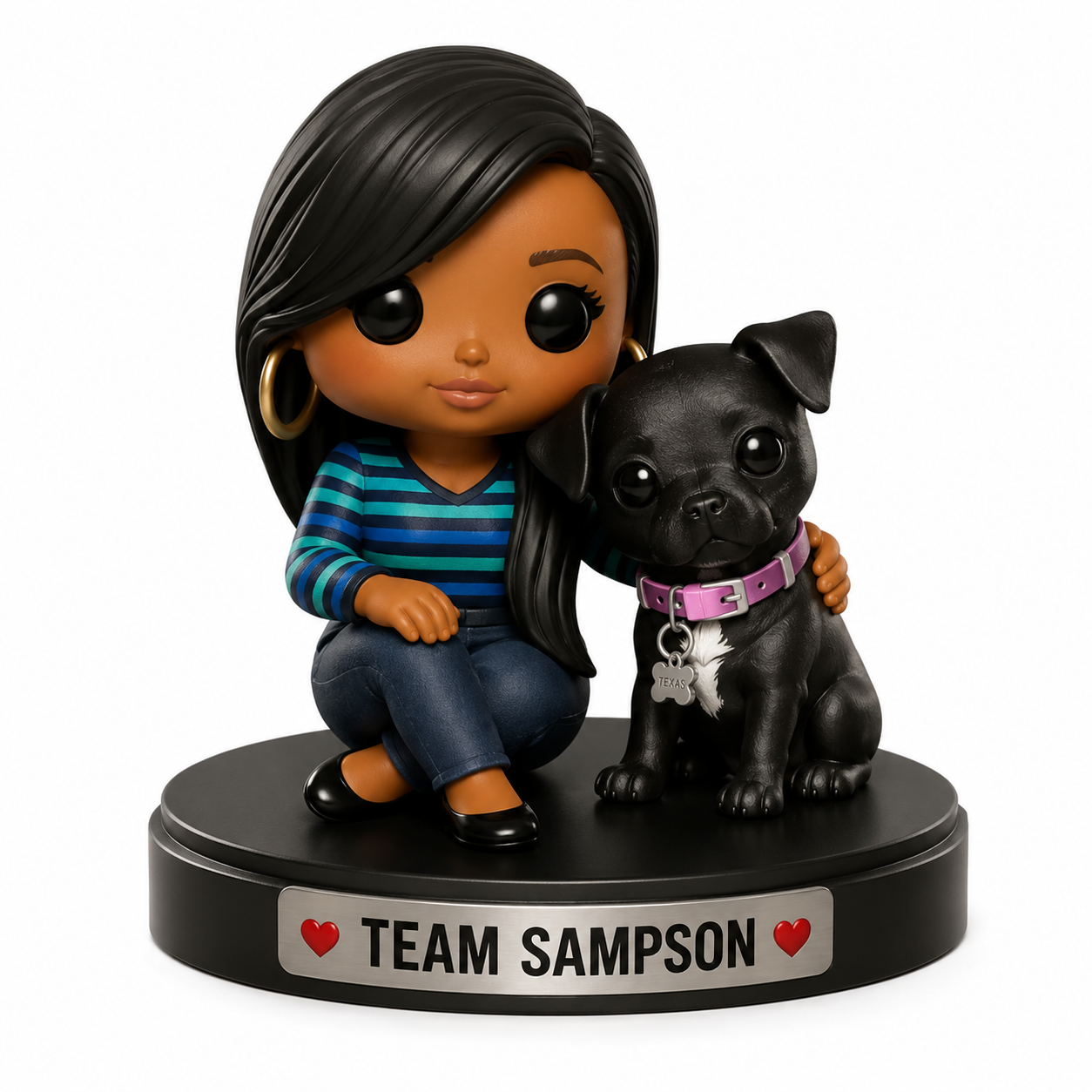 Custom Pet & Owner Figurine – Personalized 3D-Style Keepsake