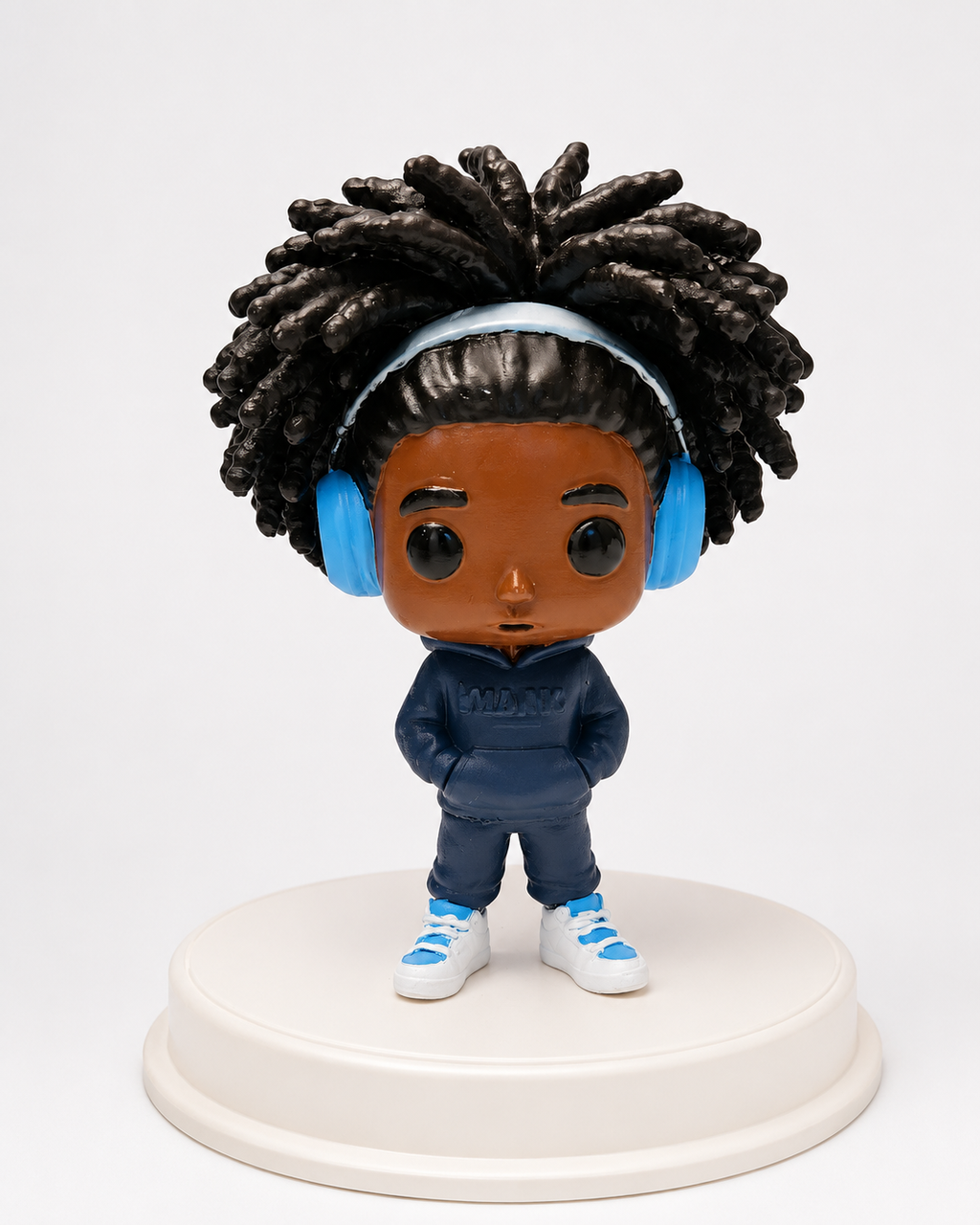 Custom Locs & Headphones 3D Figurine – Personalized Collectible