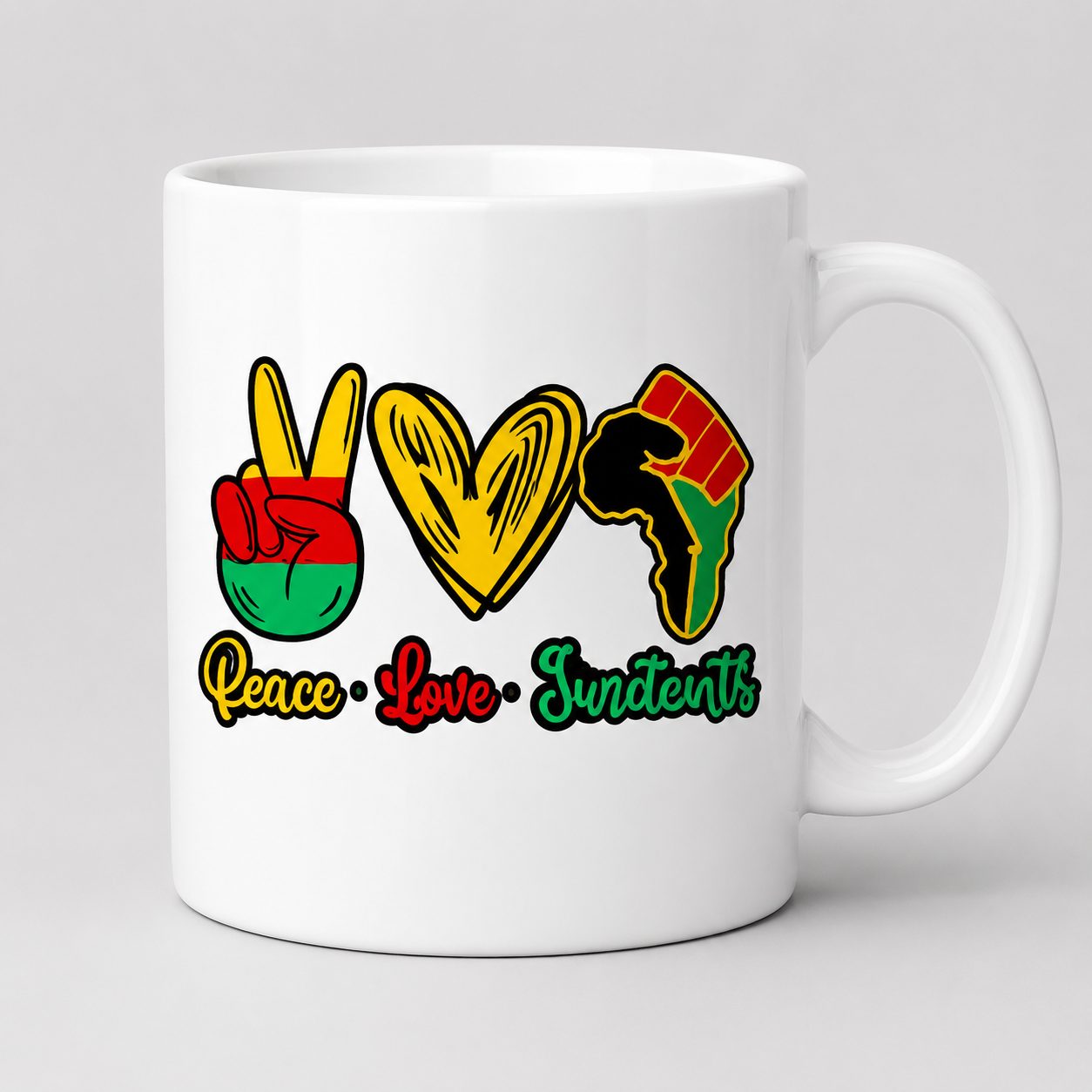 Peace, Love & Juneteenth Mug – 11 oz