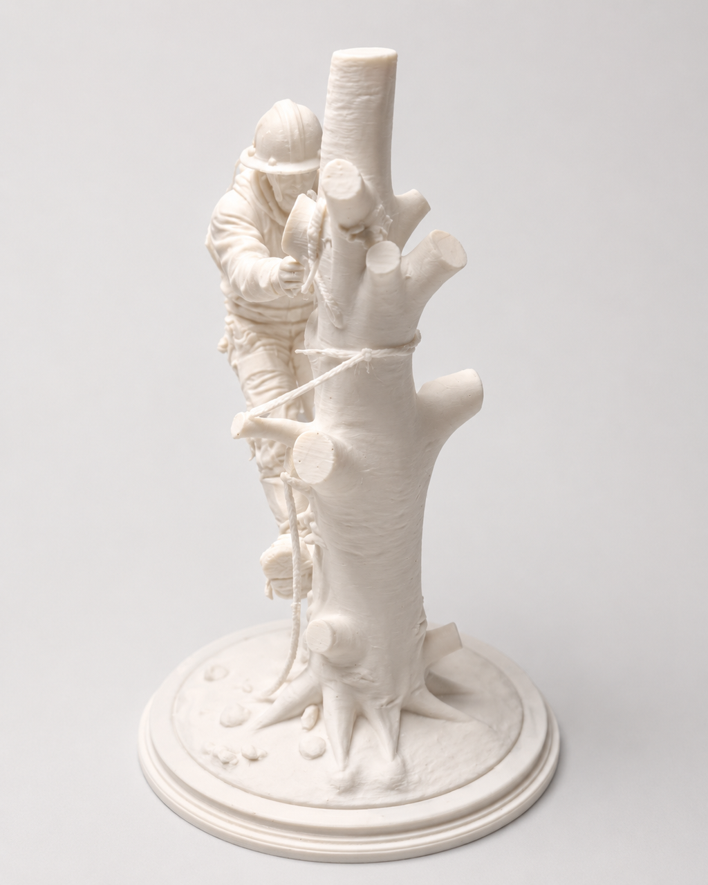 3D-Printed Tree Climber Sculpture – Arborist Collectible