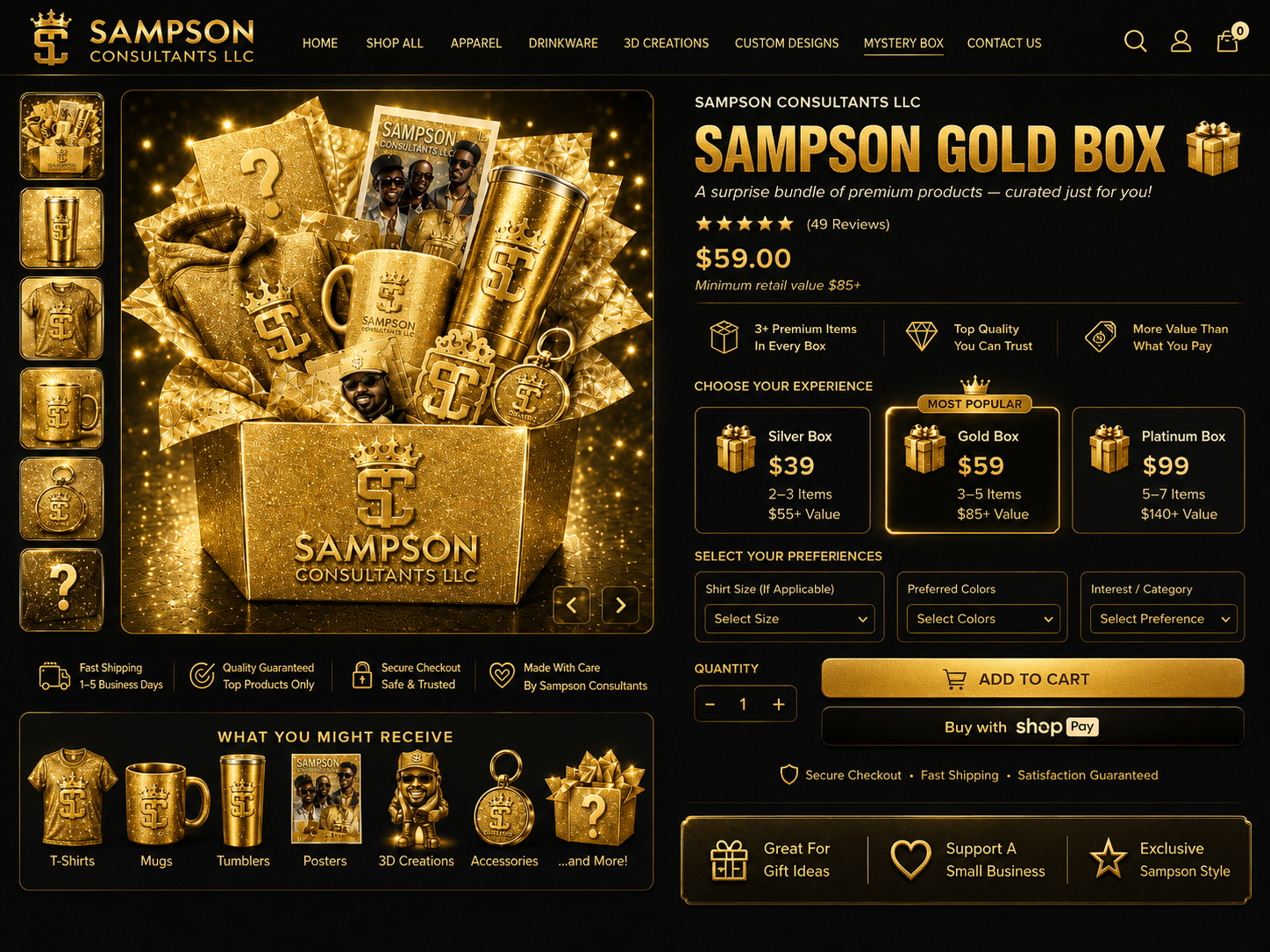 SC Surprise Box $59 GOLD