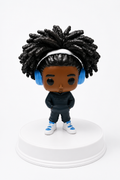 Custom Locs & Headphones 3D Figurine – Personalized Collectible