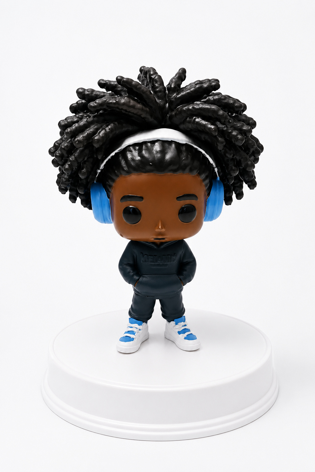 Custom Locs & Headphones 3D Figurine – Personalized Collectible
