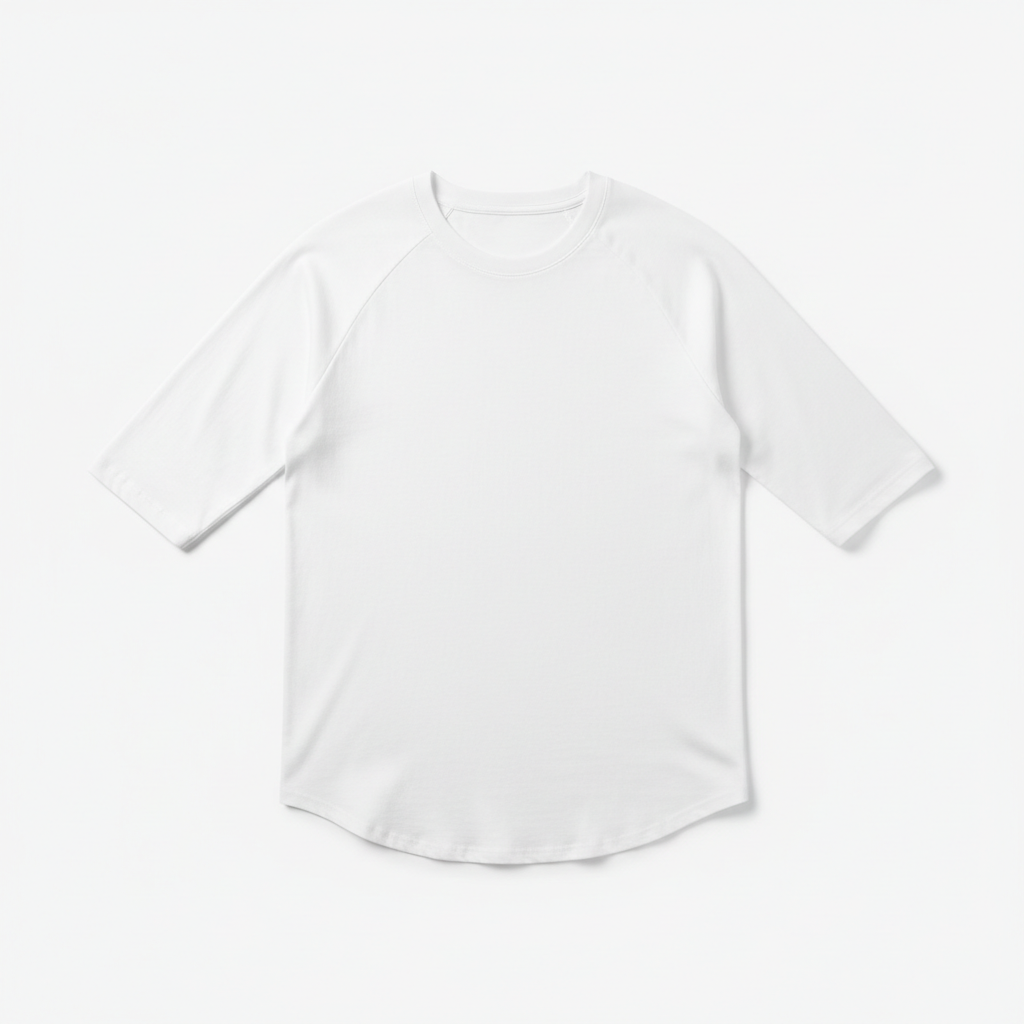 Blank White Baseball Tee
