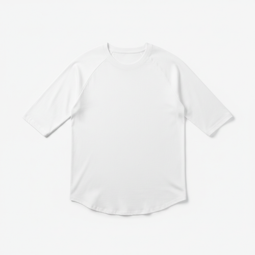 Blank White Baseball Tee